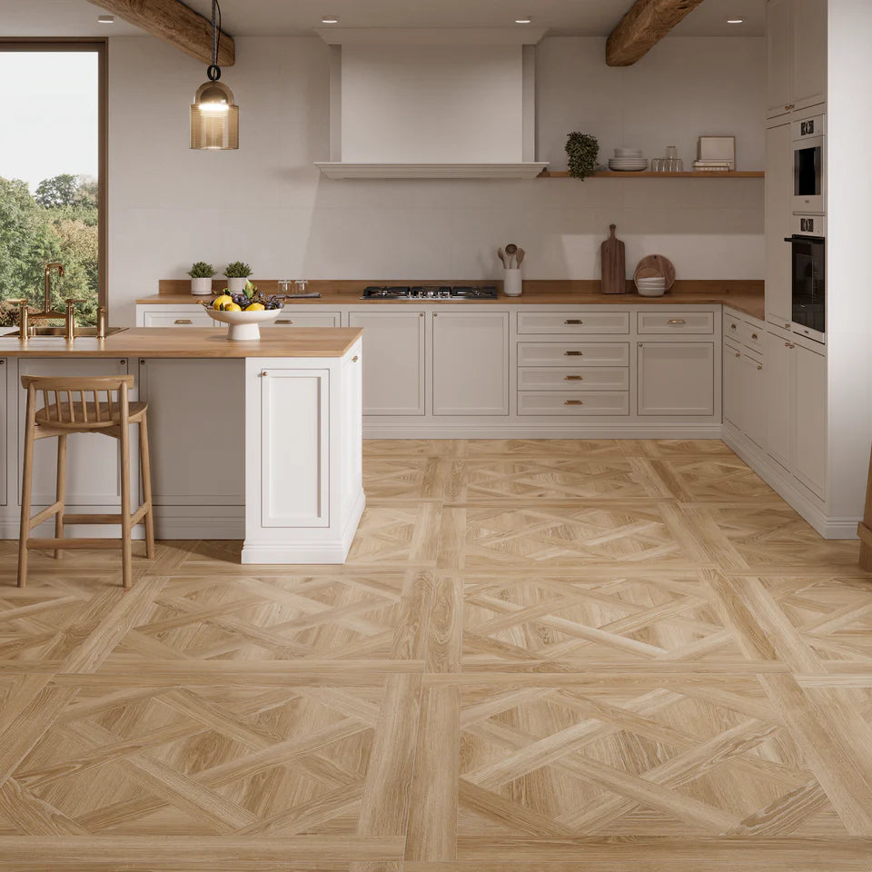 Chamonix Almond Parquet 100x100cm