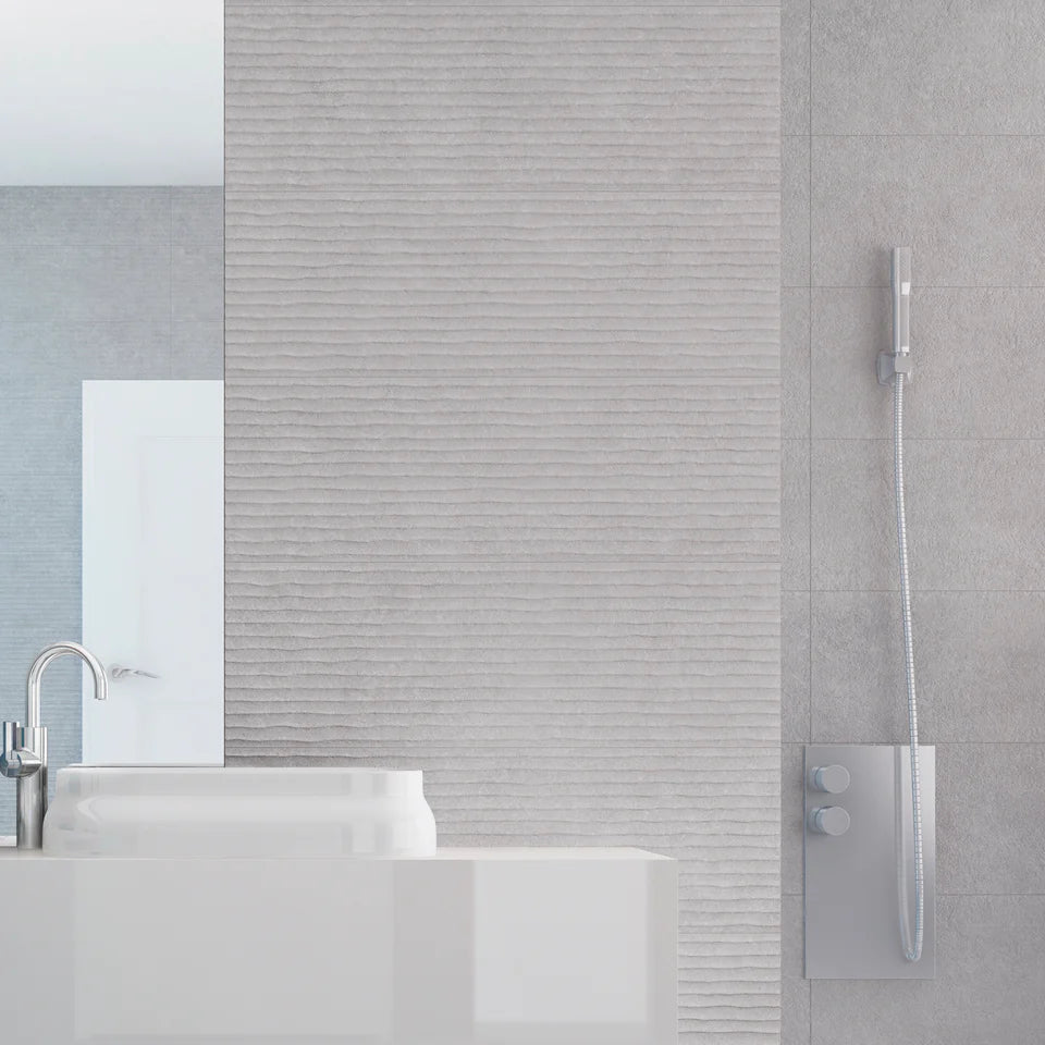 Light Stone Grey Score Wall 30x90cm