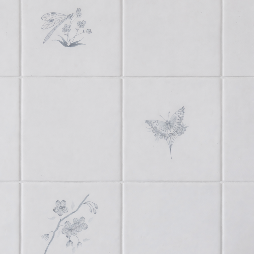 Chalk White Plain Matt 13x13cm