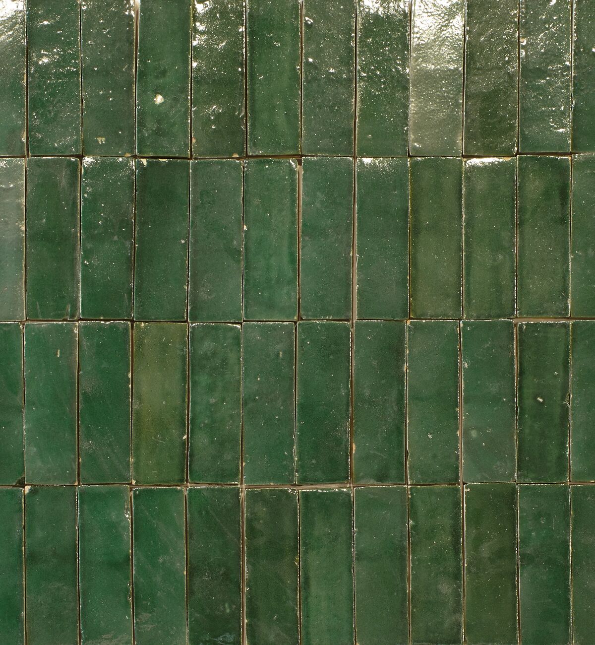 Medina Moss Green Rectangle Zellige 5x15cm
