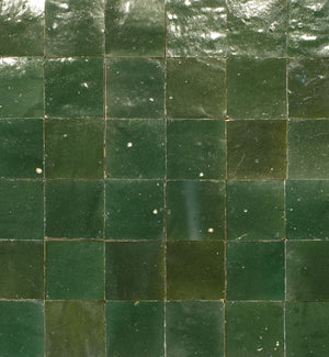 Medina Moss Green Square Zellige 10x10cm