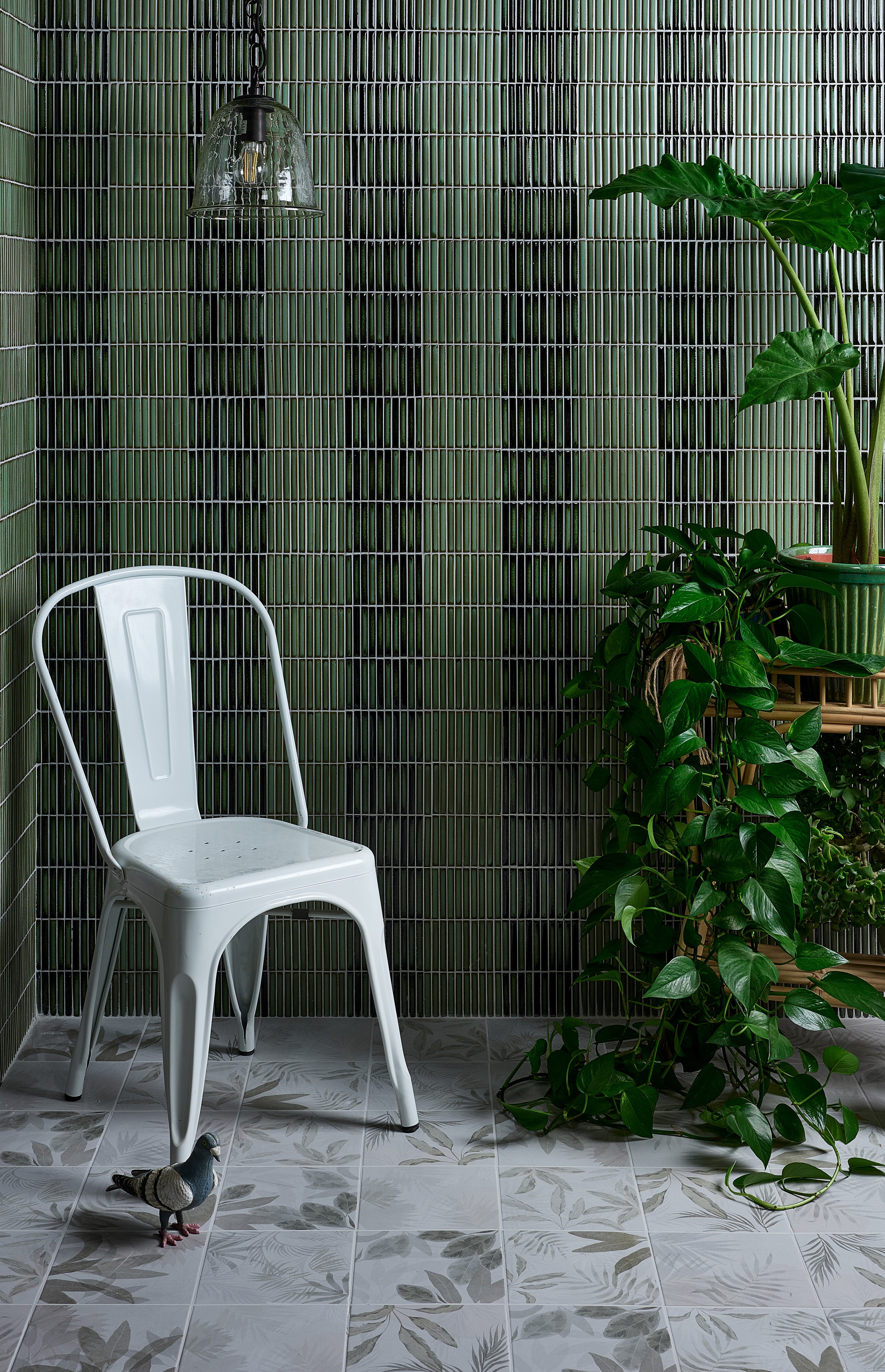 Bamboo Lustre Avocado Mosaic 28.2x29.4cm