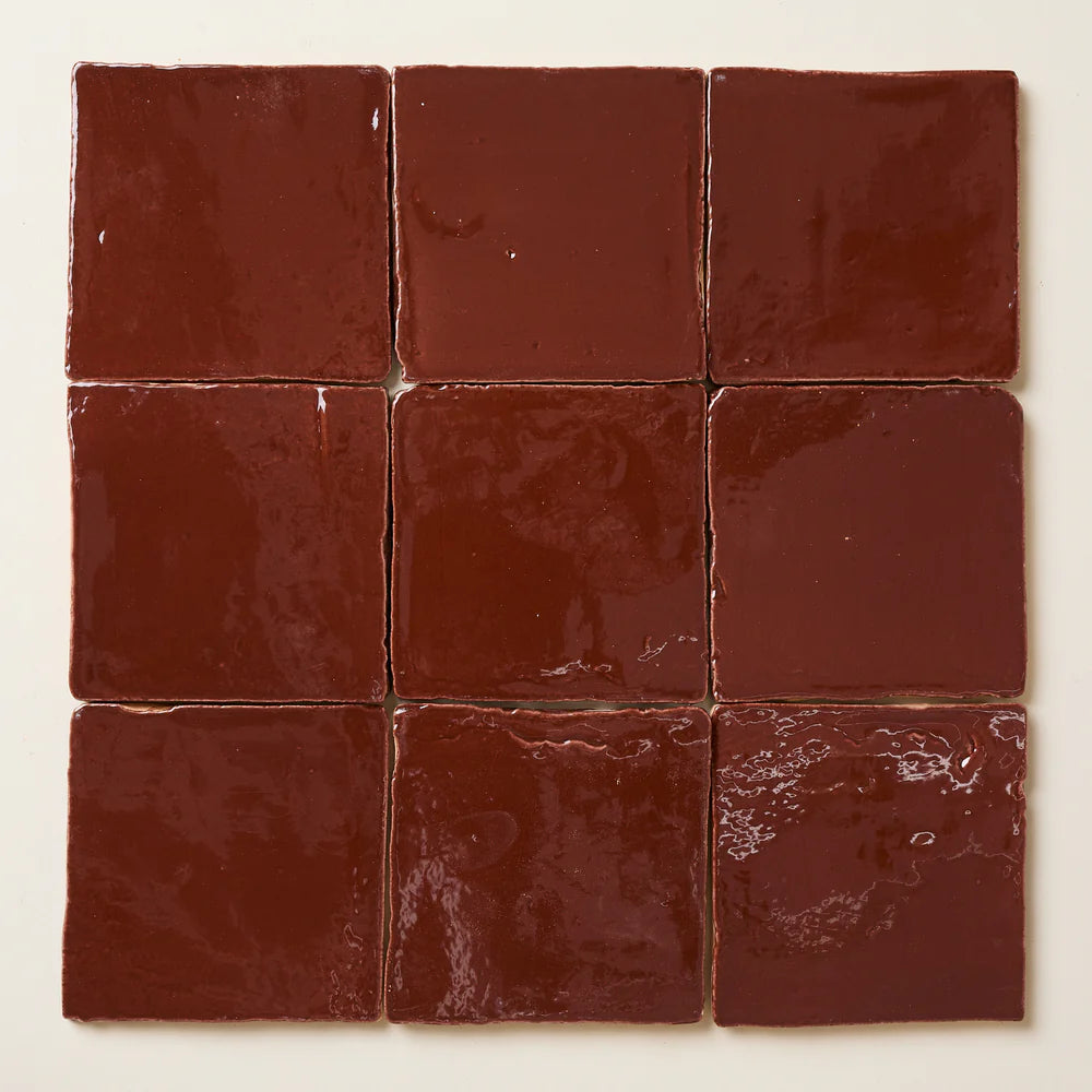 Rediscovered Crimson Glazed Plain 11x11cm