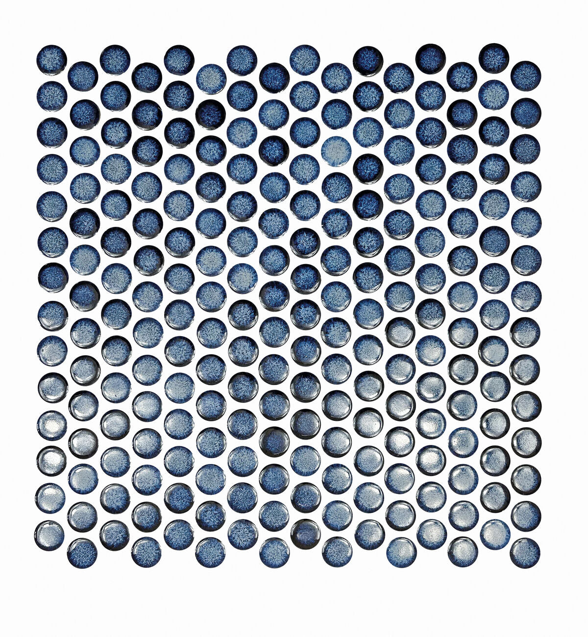 Copenhagen Blue Penny Round Mosaic 29.4x29cm