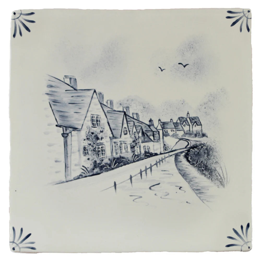 Cotswold Delft Bibury Village 13x13cm