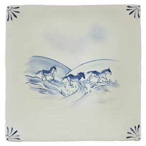 Cotswold Delft Ponies 13x13cm