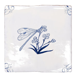 English Delft Dragonfly 13x13cm