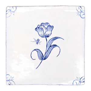 English Delft Tulip 13x13cm