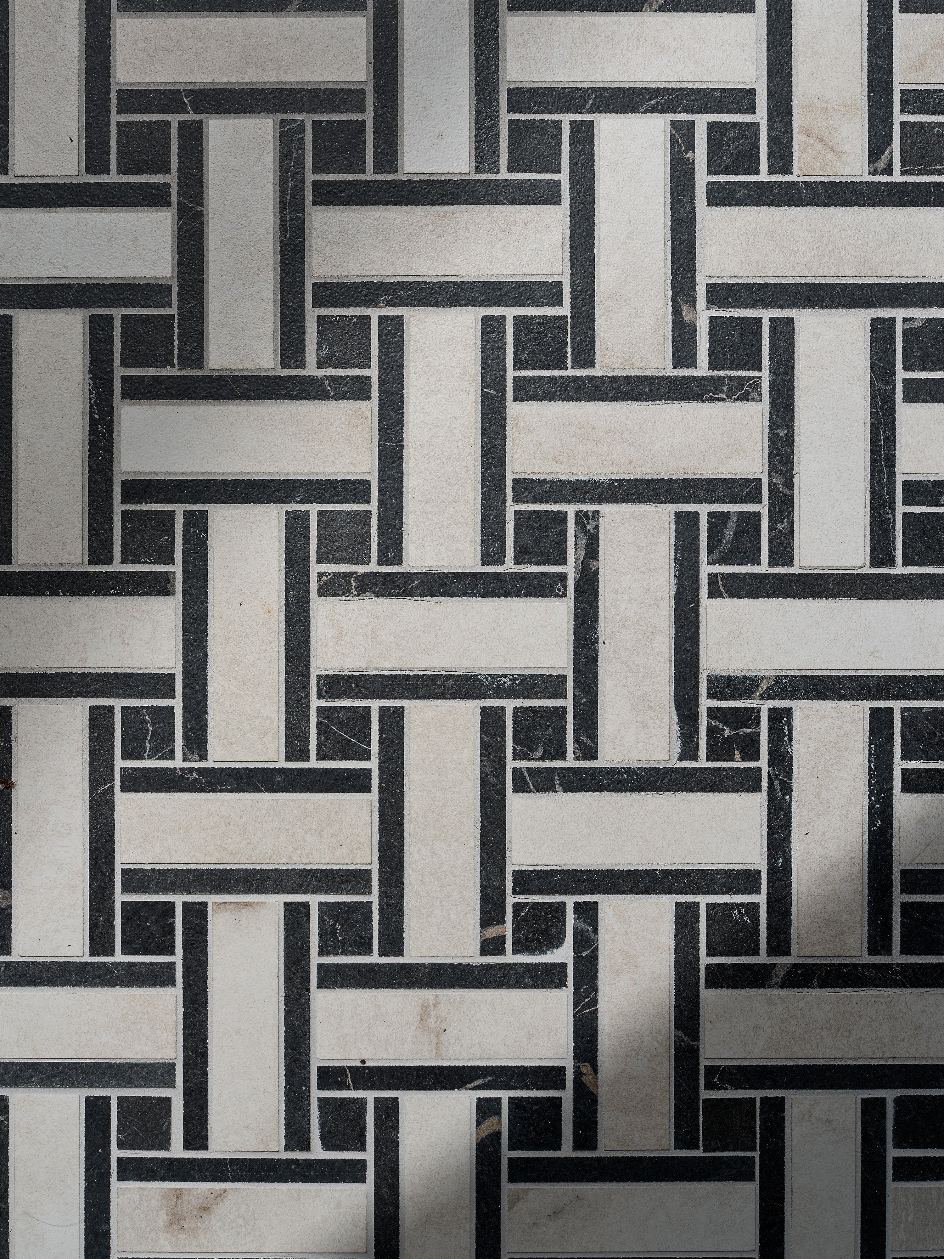 East Village Bianco Basketweave Mosaic 31.5x31.5cm