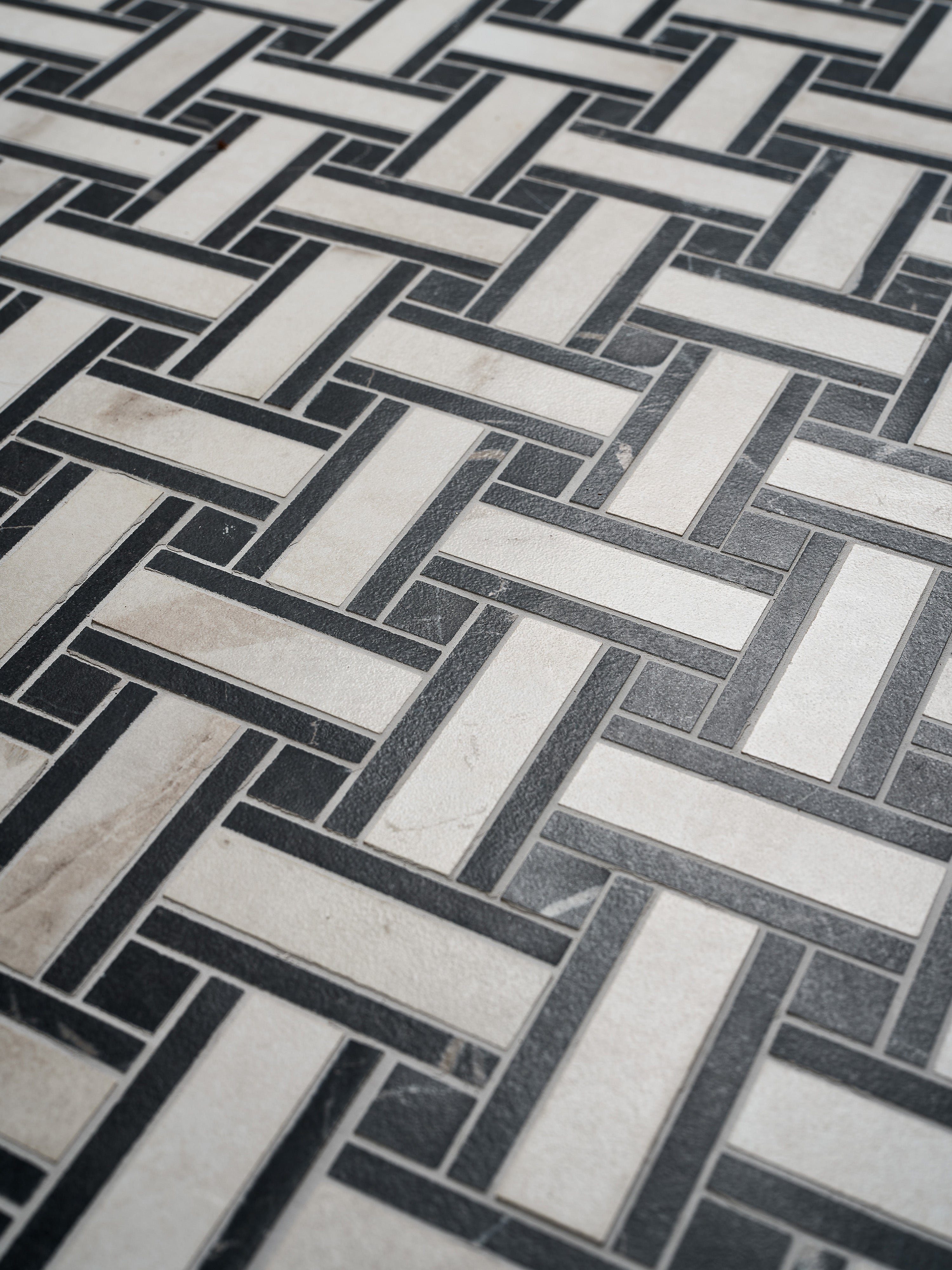 East Village Bianco Basketweave Mosaic 31.5x31.5cm