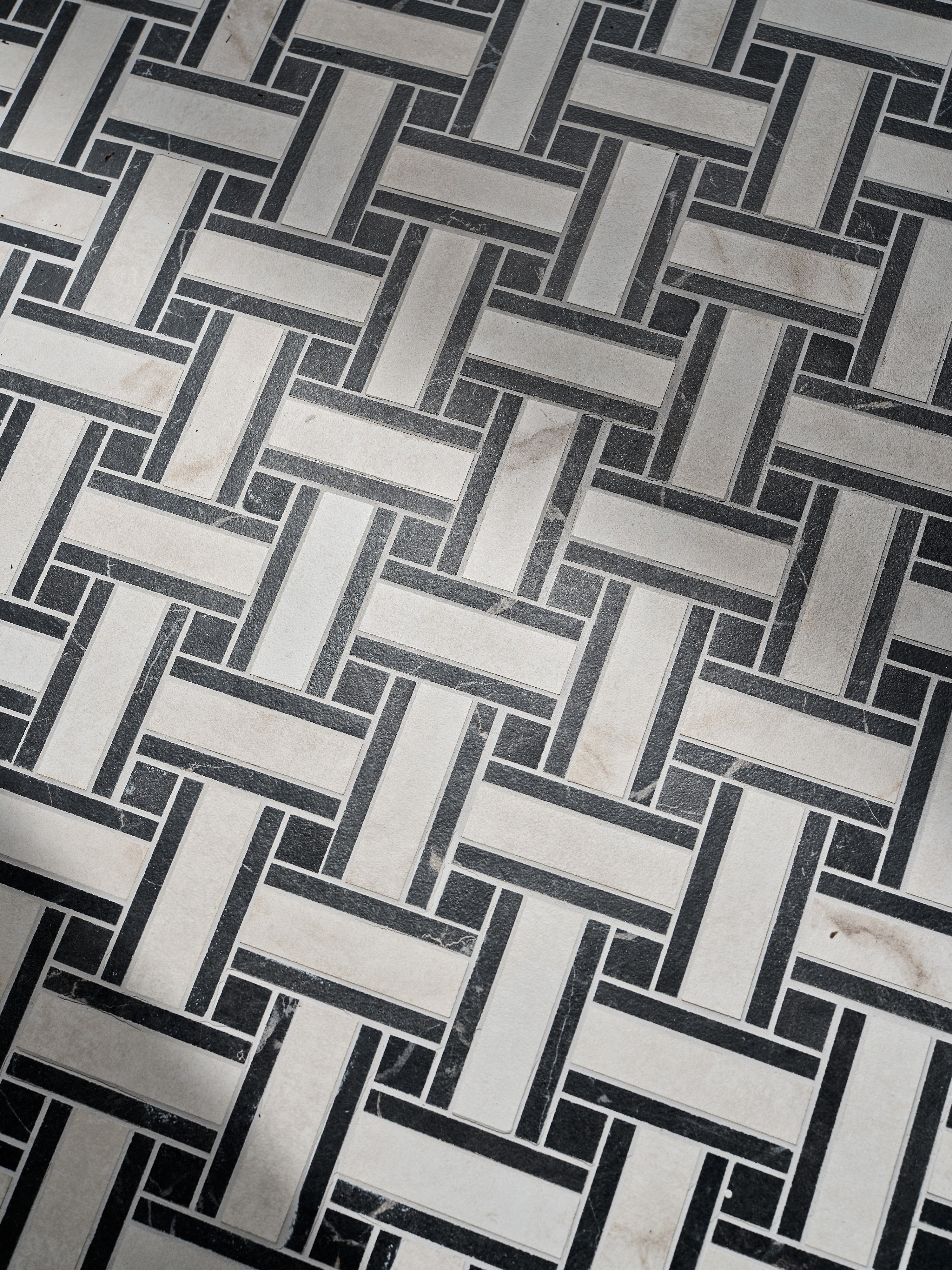 East Village Bianco Basketweave Mosaic 31.5x31.5cm
