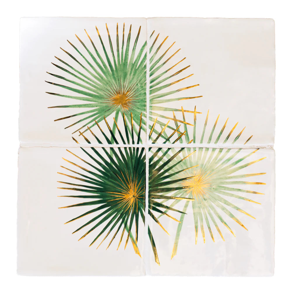 Glass House Fan Palm 26x26cm Panel