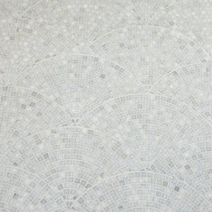 Long Island Fan Marble Mosaic 25x43.2cm