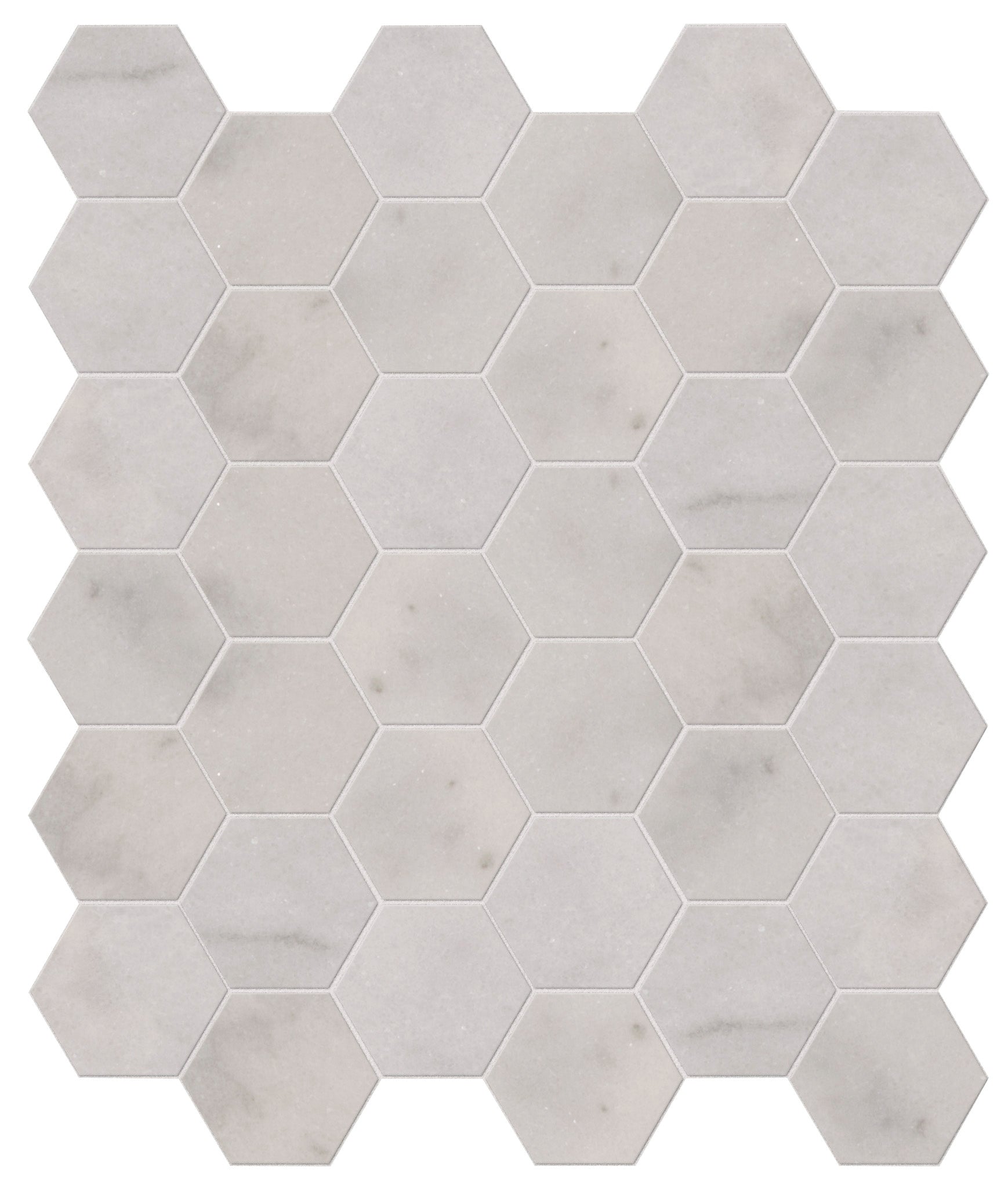 Long Island Small Hexagon Marble Mosaic 26x30.5cm