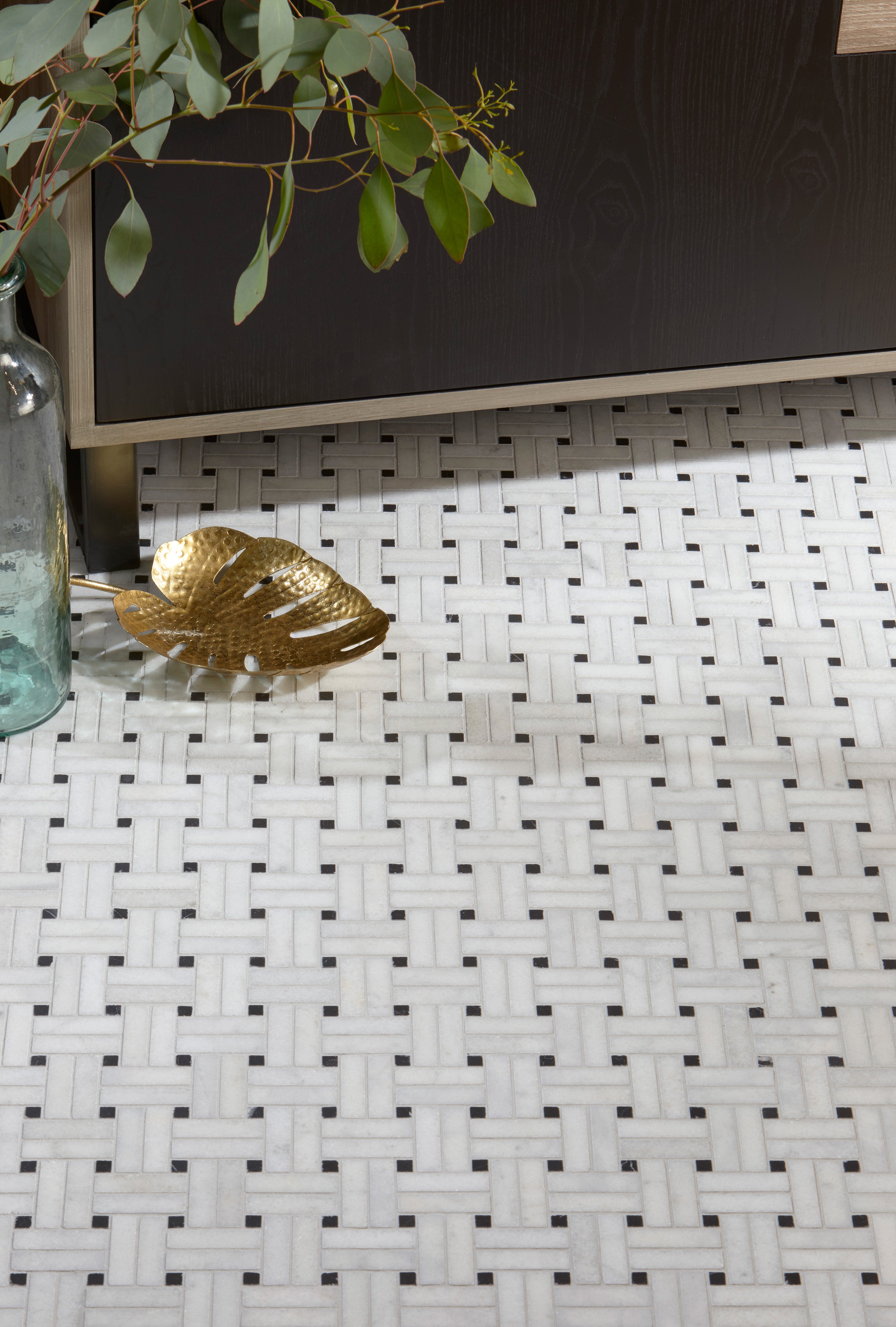 Long Island Wicker Marble Mosaic 28.6x28.6cm