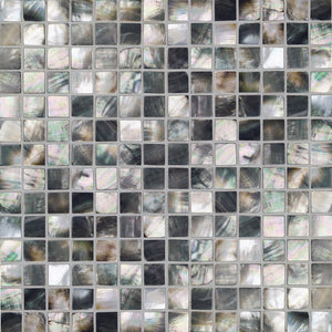 Mother of Pearl Black Square Mosaic 30.4x30.4cm