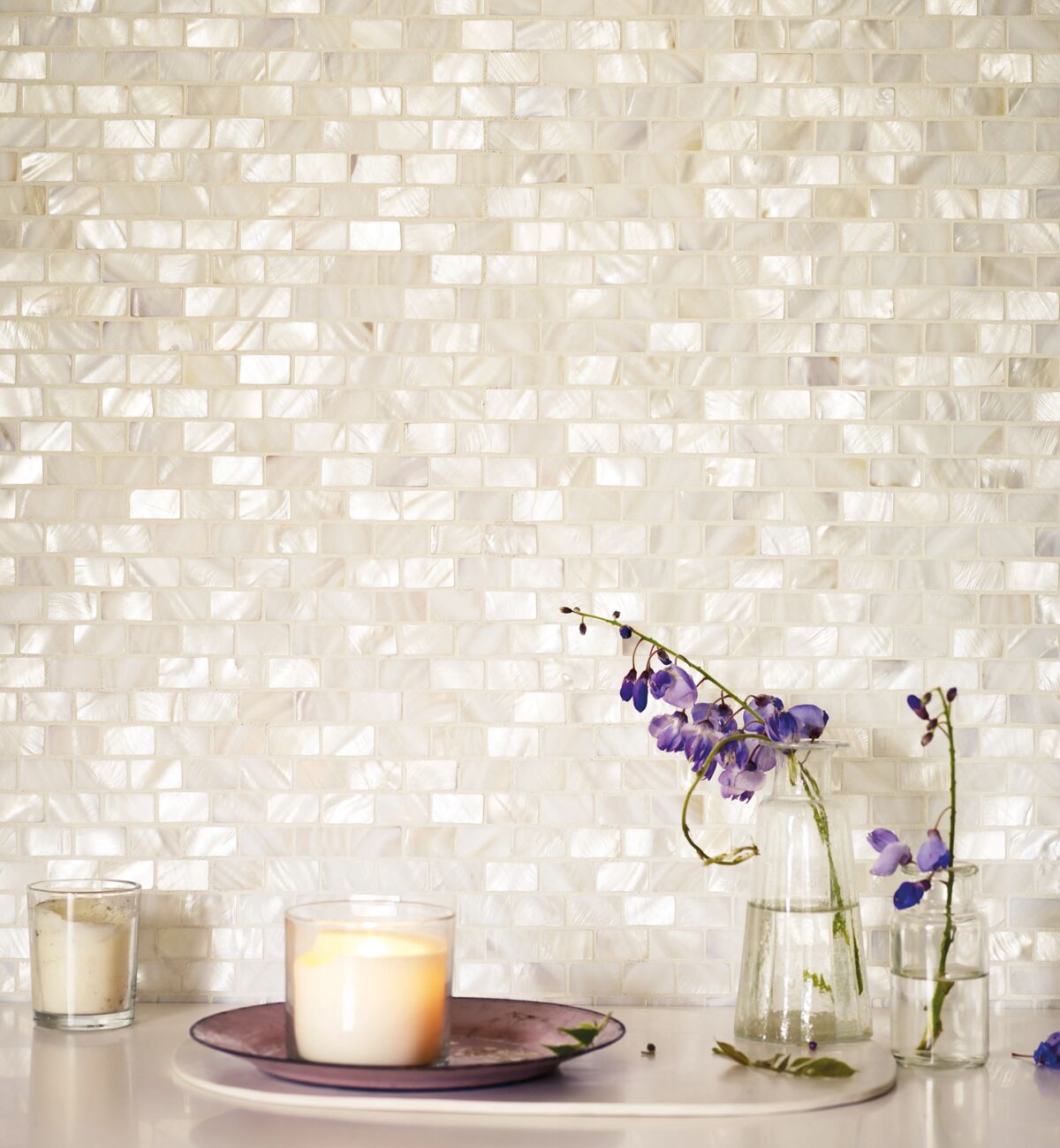 Mother of Pearl White Rectangle Mosaic 31.8x32.8cm