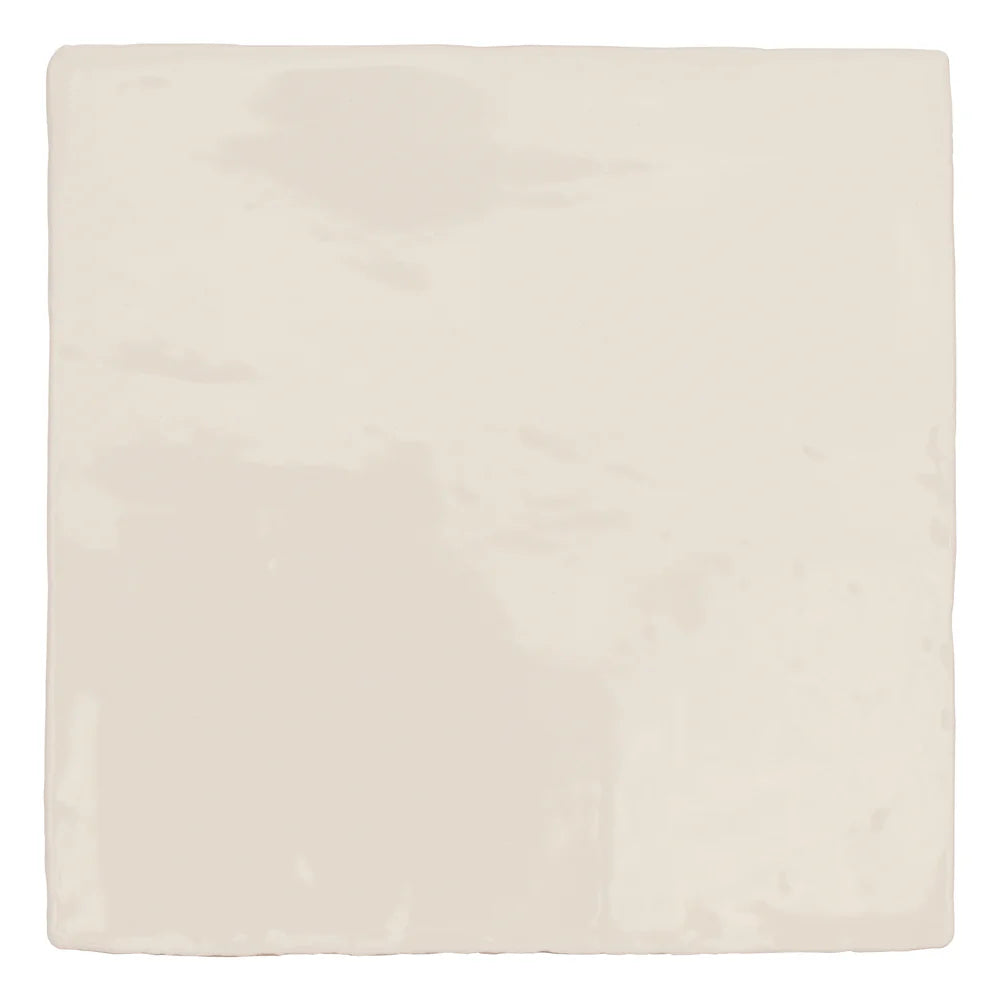 English Off-White Plain Glazed 13x13cm