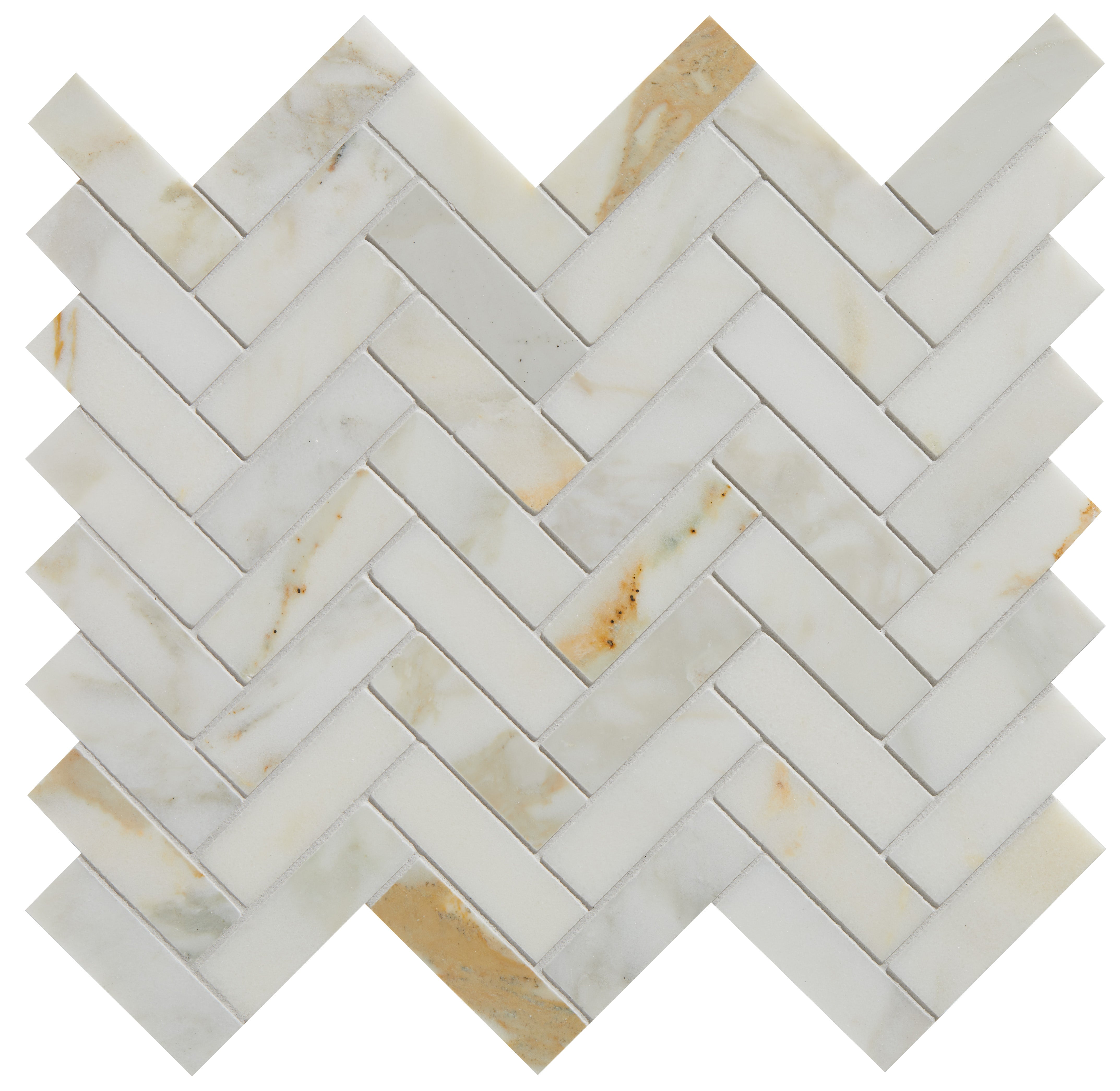 Palazzo Oro Herringbone Marble Mosaic 28.5x33cm