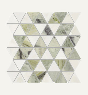 Seaspray Triangle Marble Mosaic 29.5x30.7cm