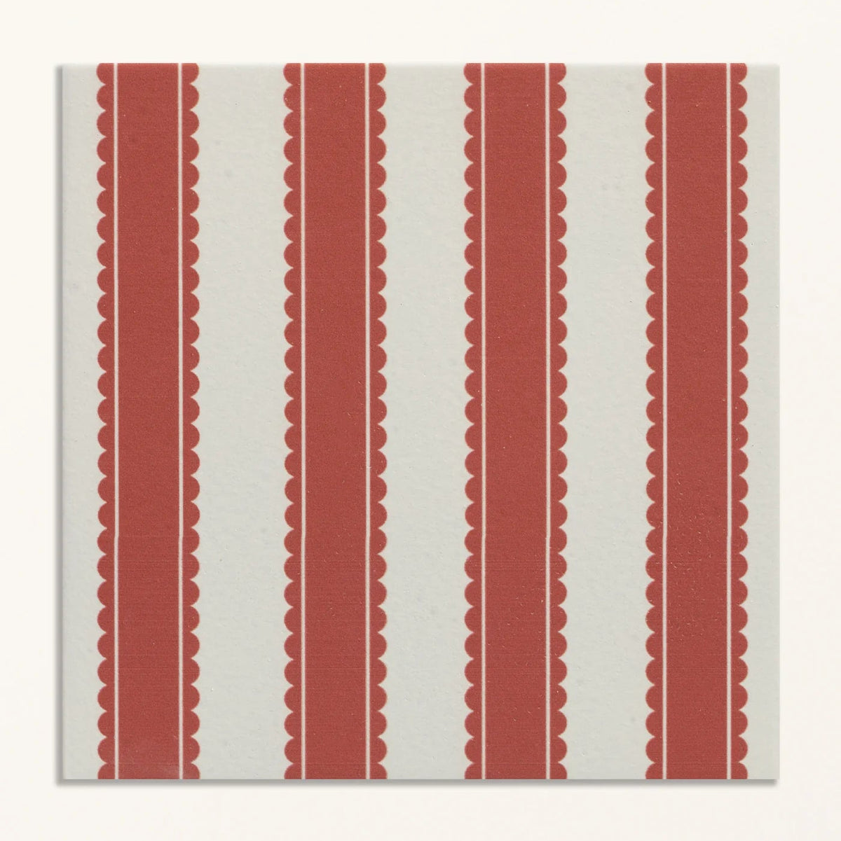 Pinetum Stripe Madder 20x20cm -Sanderson