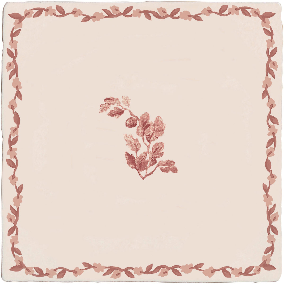 Aesop's Fables Madder Acorn Sprig 13x13cm - Sanderson