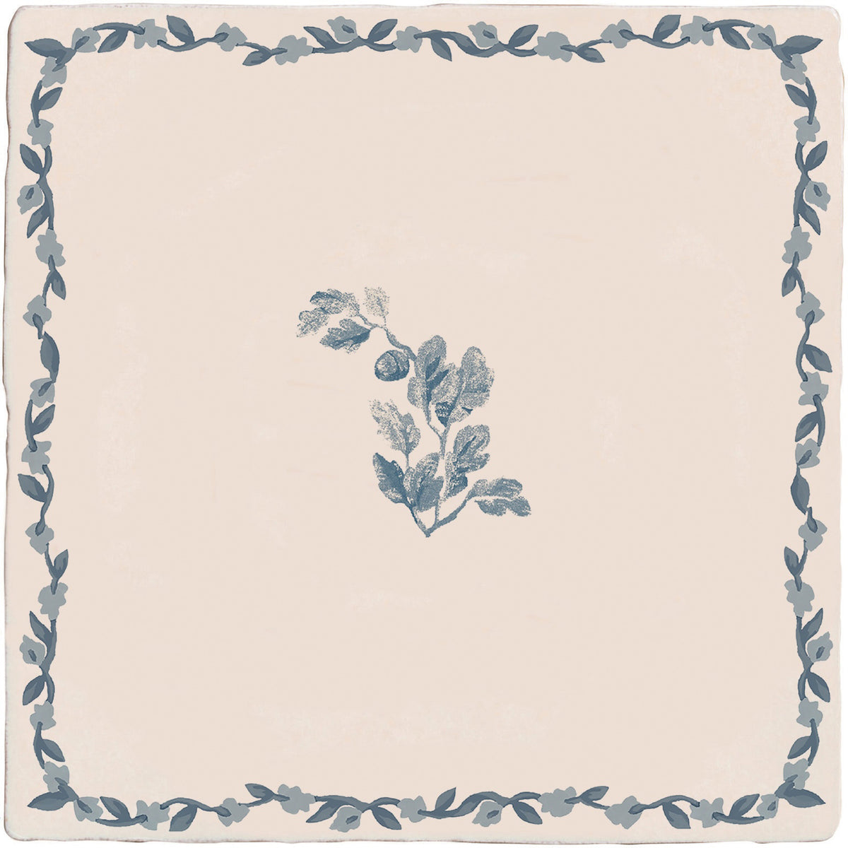 Aesop's Fables Pottery Blue Acorn Sprig 13x13cm - Sanderson