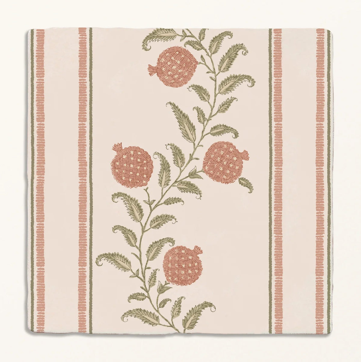 Anaar Pottery Pink Clay Border 13x13cm - Sanderson