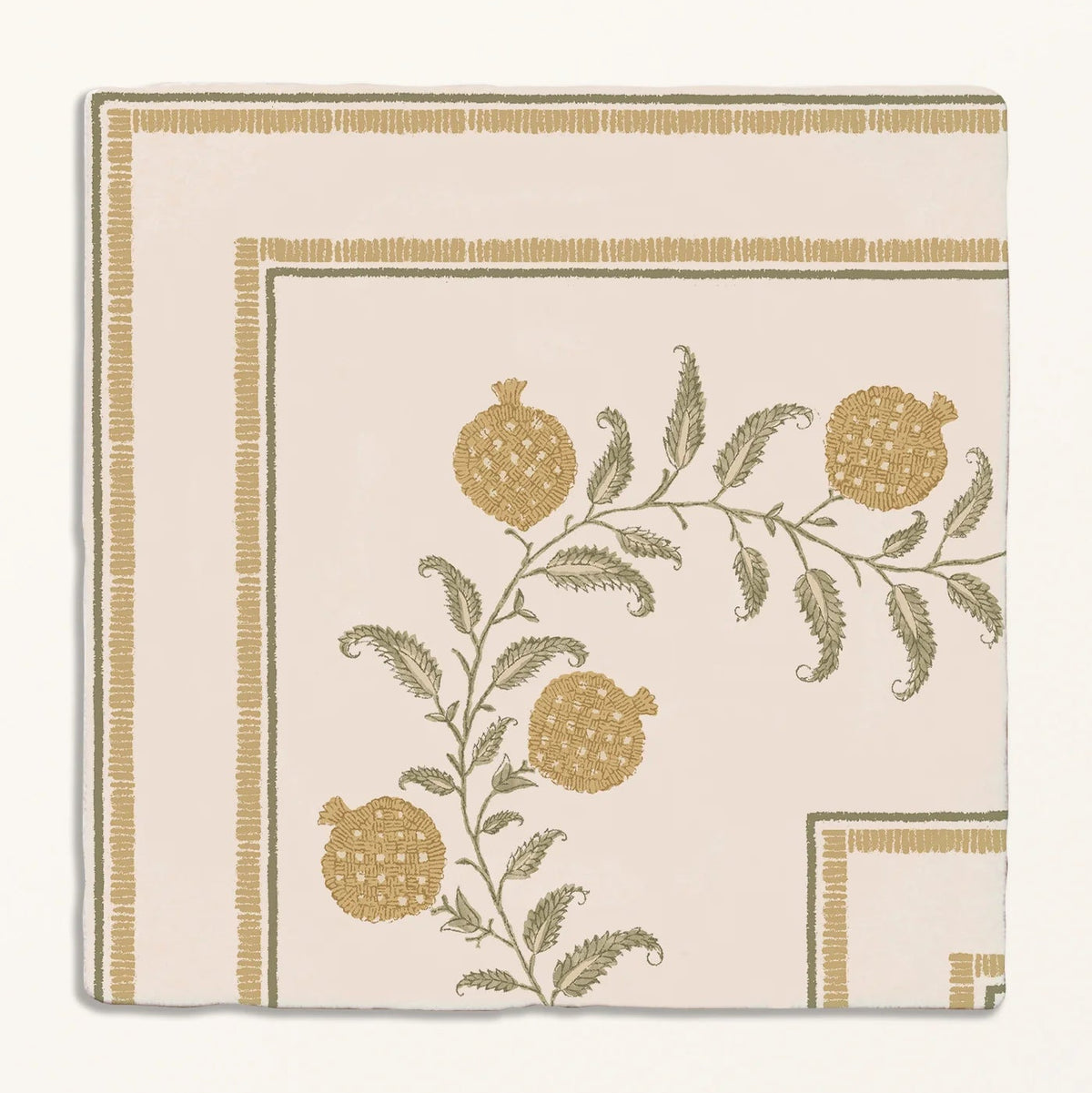 Anaar Pottery Ochre Corner 13x13cm - Sanderson