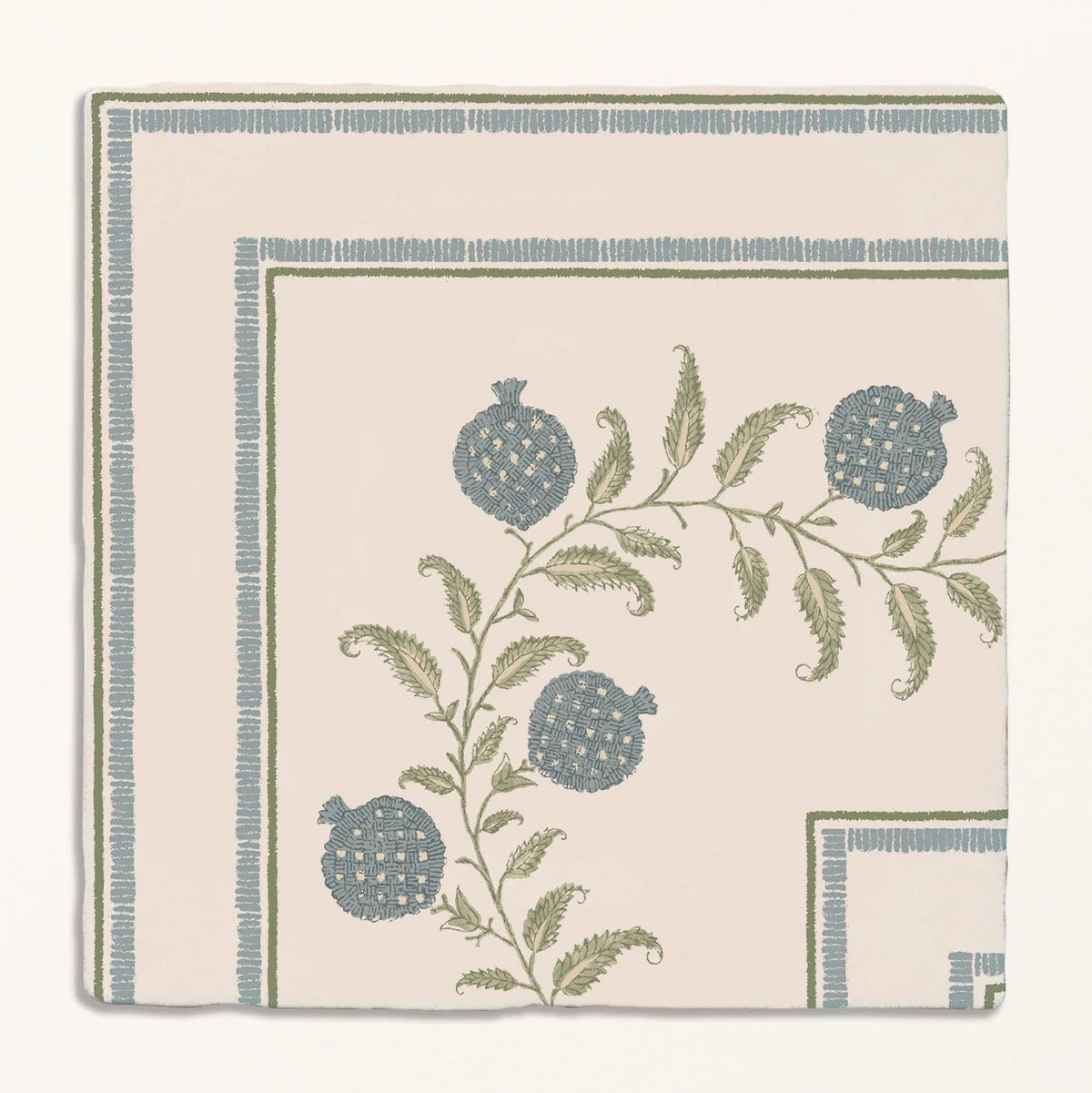 Anaar Pottery Blue Corner 13x13cm - Sanderson