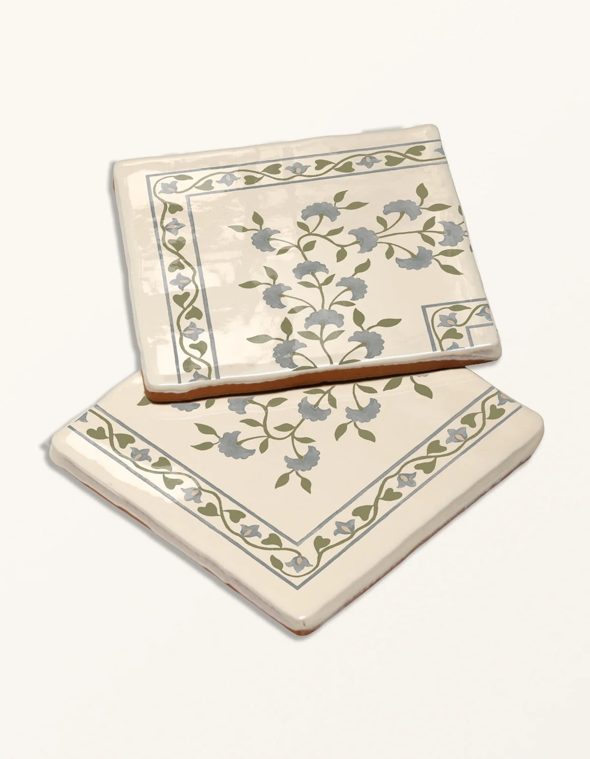 Anthos Pottery Blue Corner 13x13cm - Sanderson