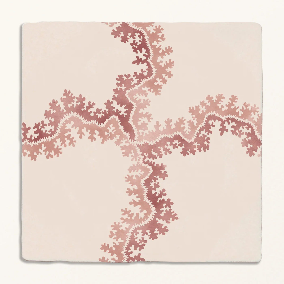 Oxbow Check Madder 13x13cm - Sanderson