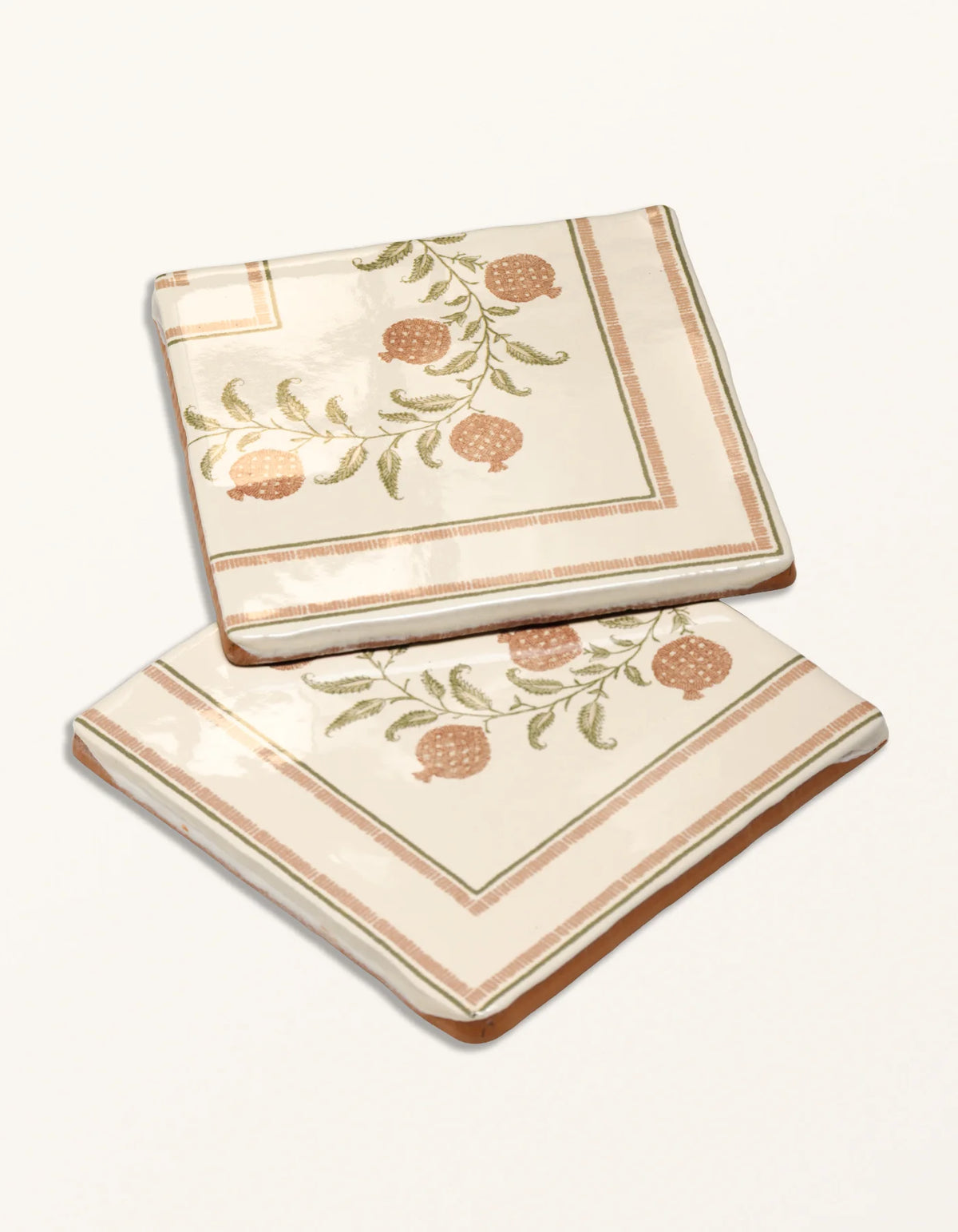 Anaar Pottery Pink Clay Corner 13x13cm - Sanderson