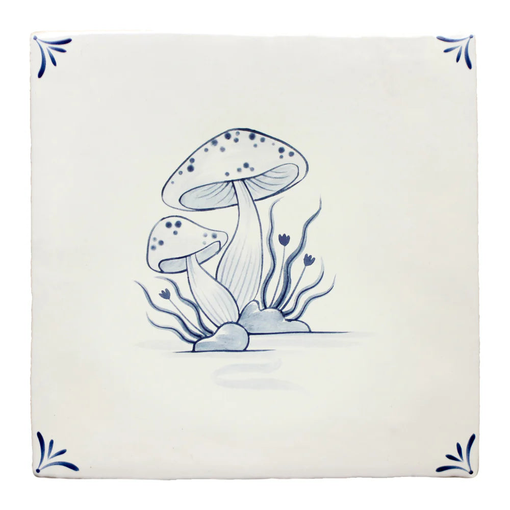 Wilderness Delft Wild Mushroom 13x13cm