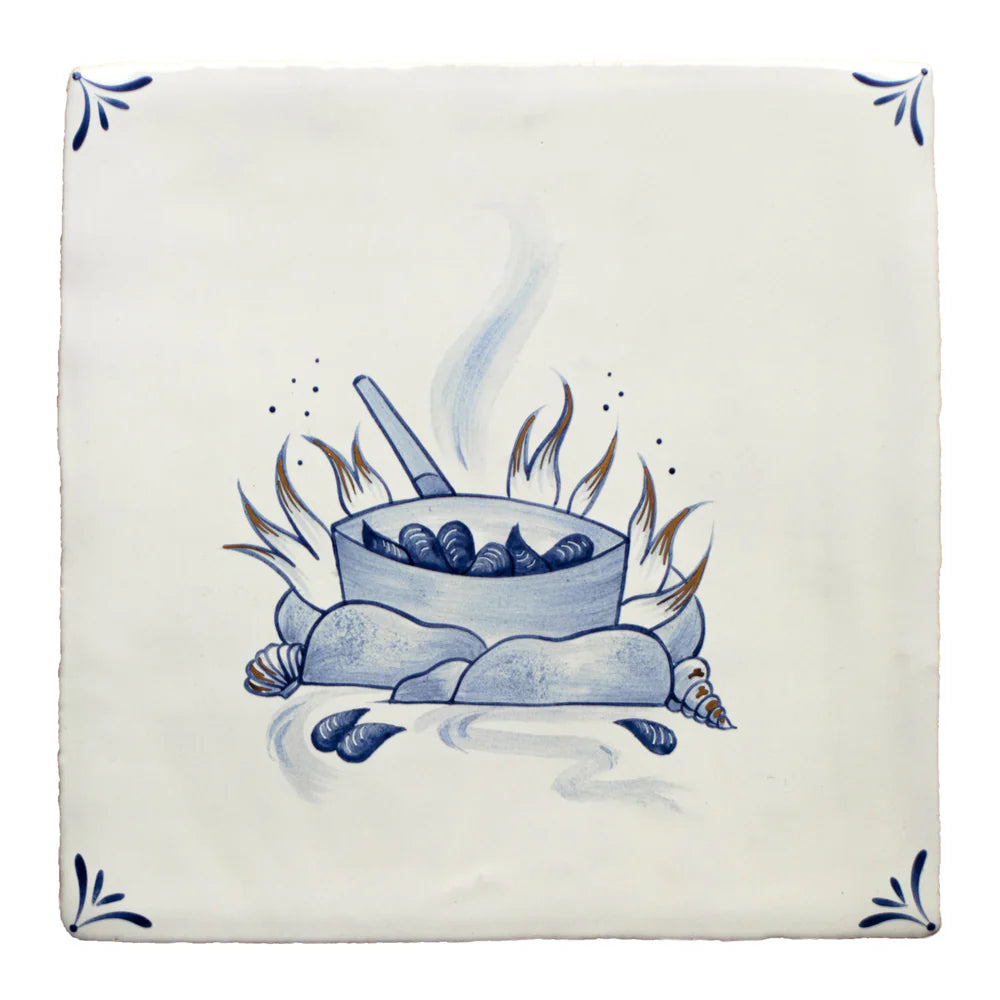 Wilderness Delft Mussels with Gold 13x13cm