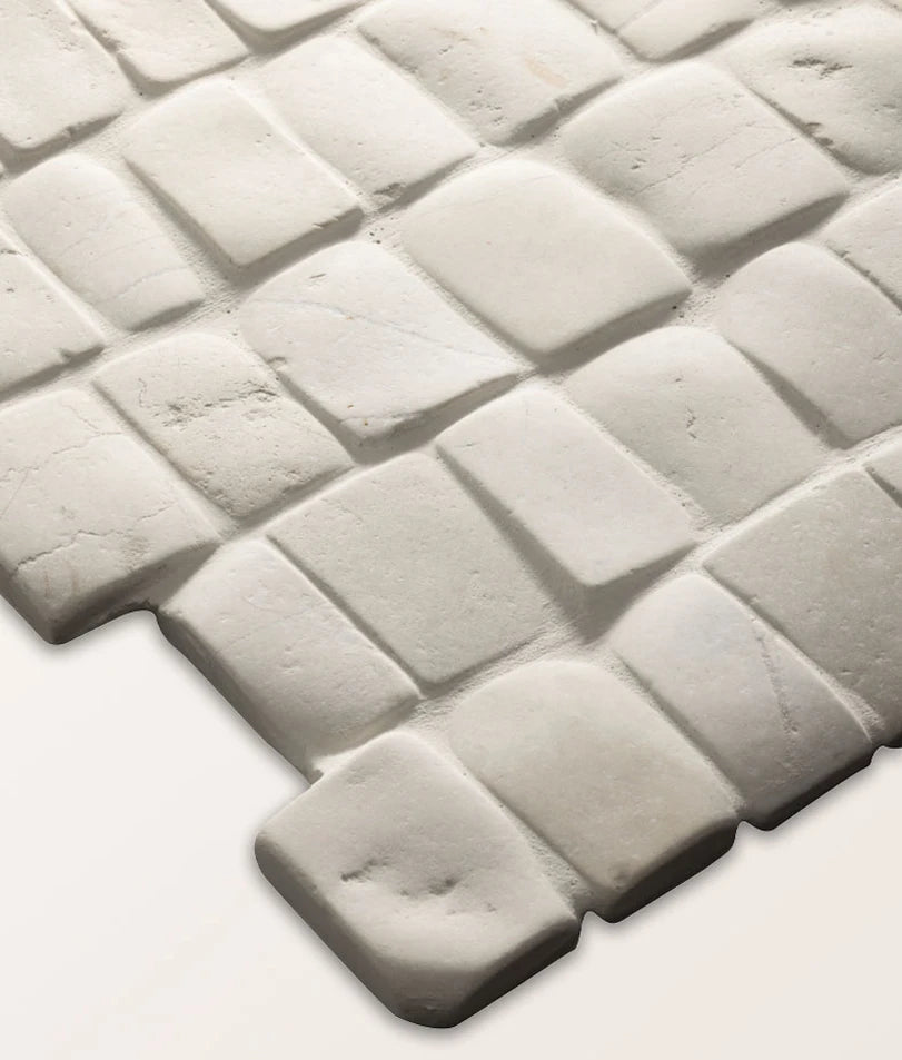 Enso Cobble Strip Chalk Mosaic 30x32cm