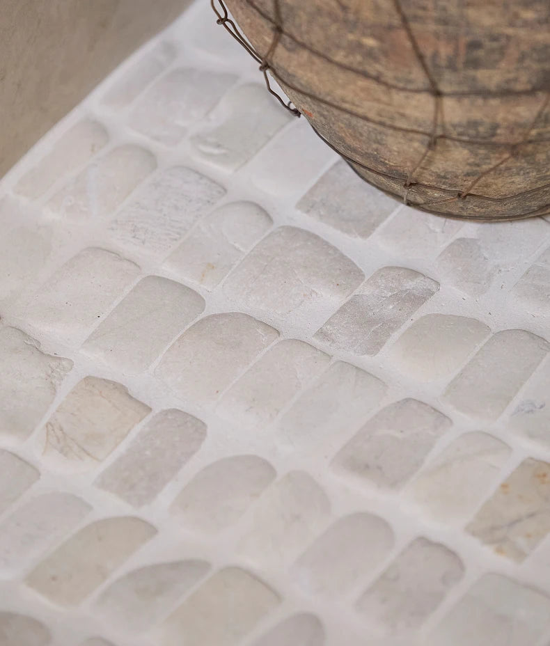 Enso Cobble Strip Chalk Mosaic 30x32cm