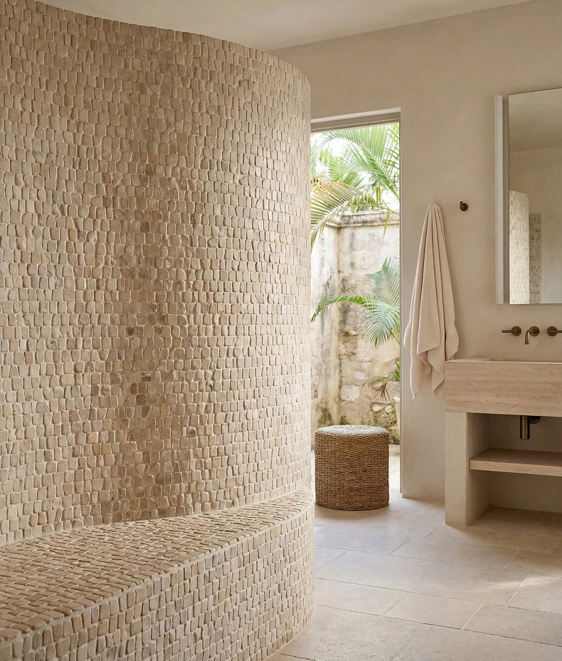 Enso Cobble Strip Sand Mosaic 30x32cm