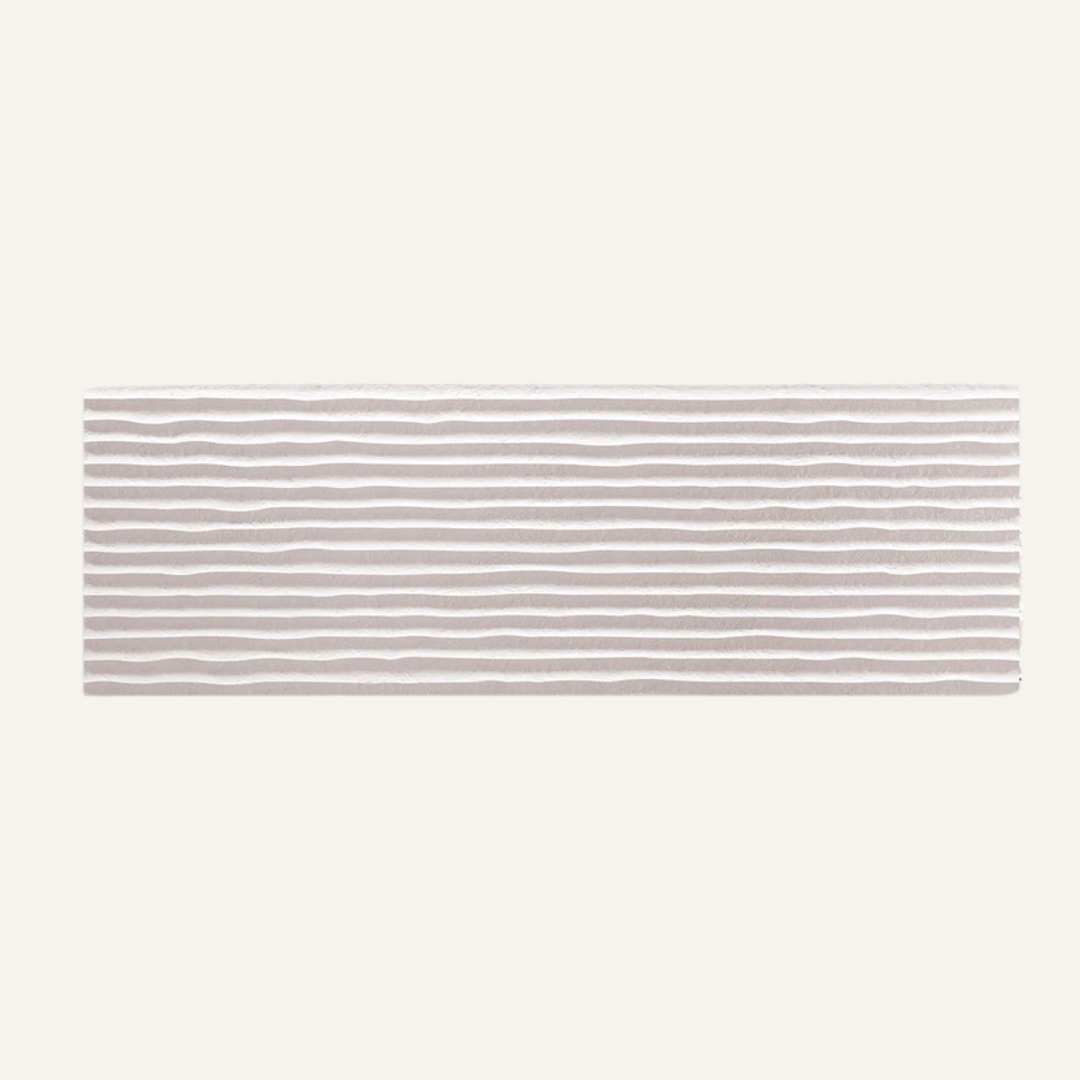 Light Stone White Score Wall 30x90cm