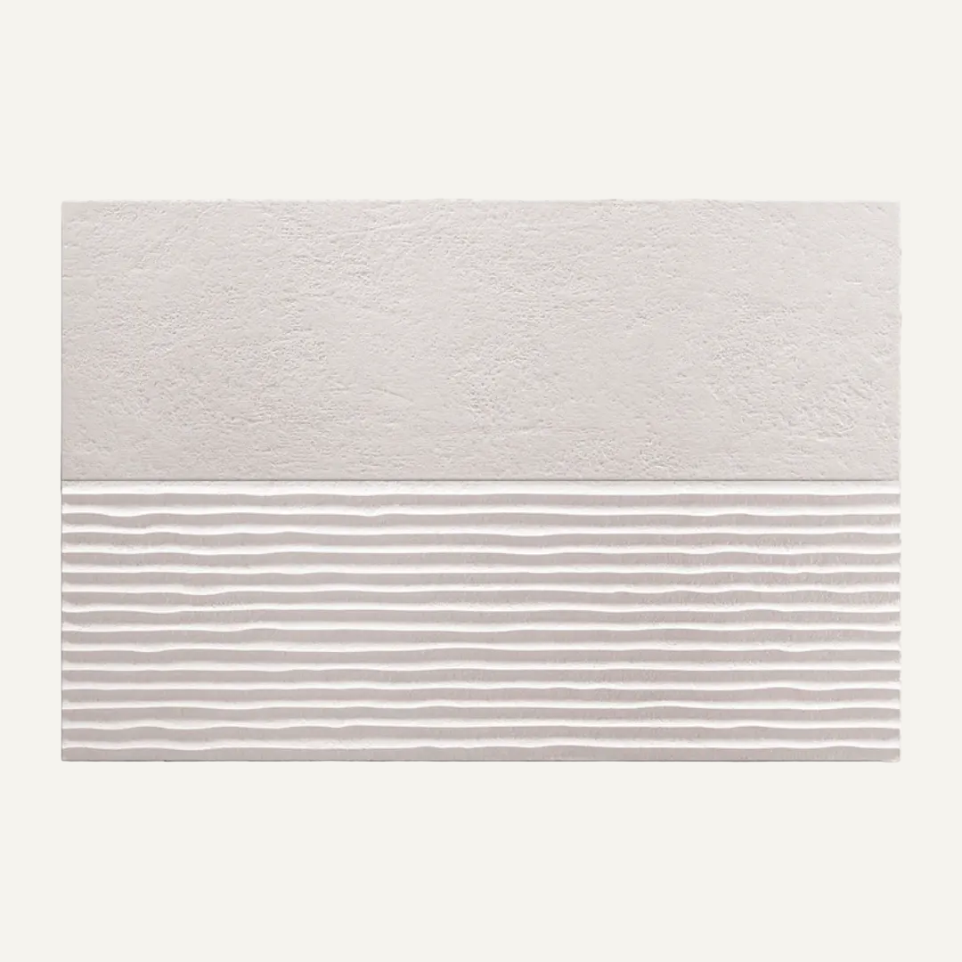 Light Stone White Score Wall 30x90cm