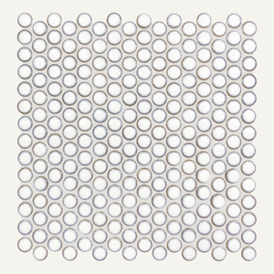Copenhagen White Penny Round Mosaic 29.4x29cm
