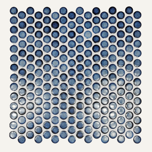 Copenhagen Blue Penny Round Mosaic 29.4x29cm