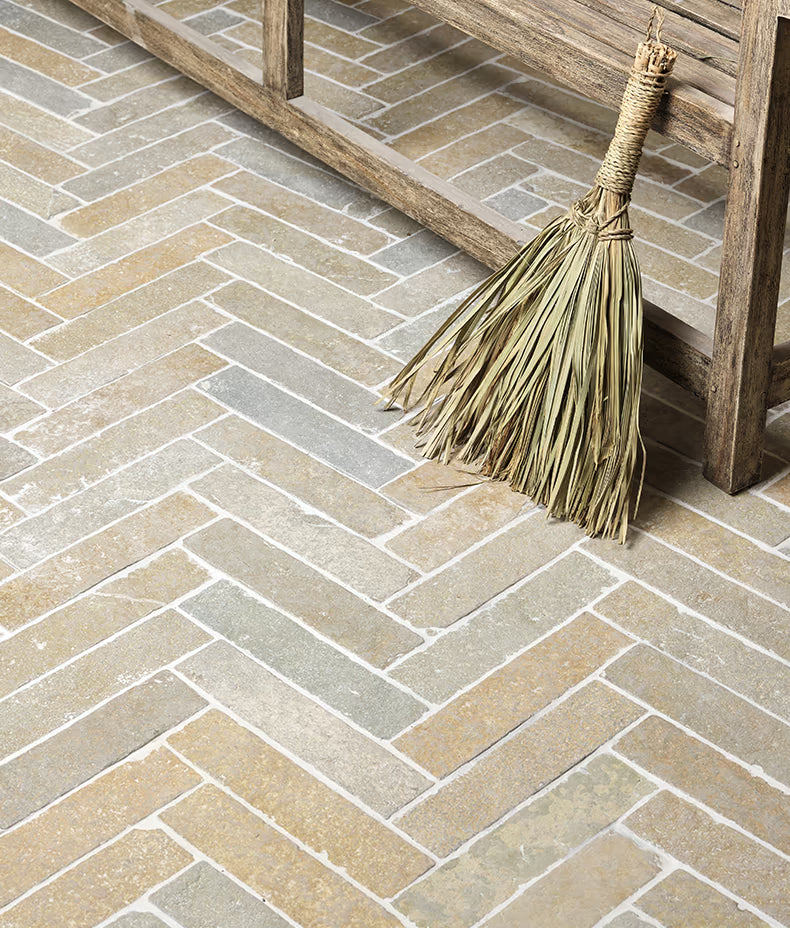 Trusloe Limestone Seasoned Parquet 7x30cm