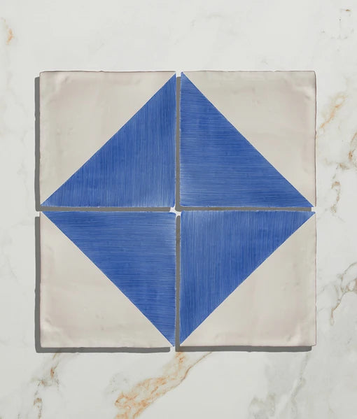 Studio Jamboree Hand-painted Greek Blue Tri 13x13cm