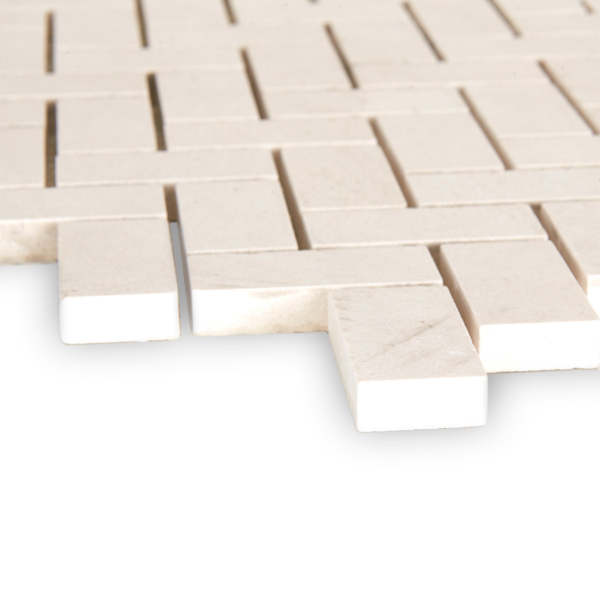 Palio Limestone Herringbone Mosaic 28.8x28.8cm
