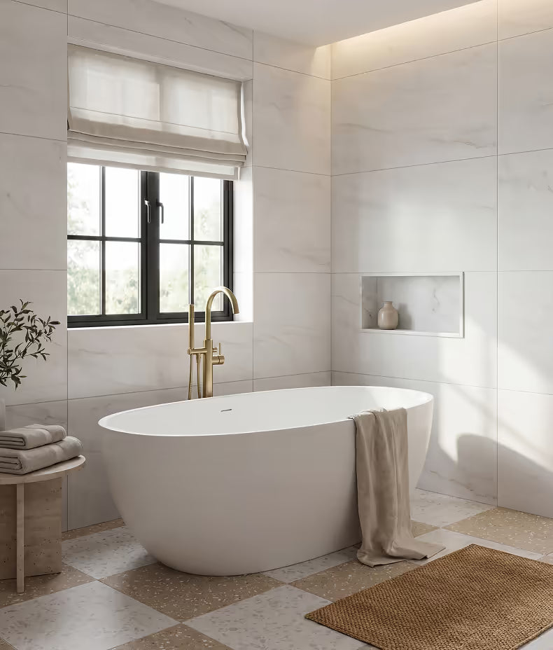 Rialto Taupe Porcelain Terrazzo 60x60cm