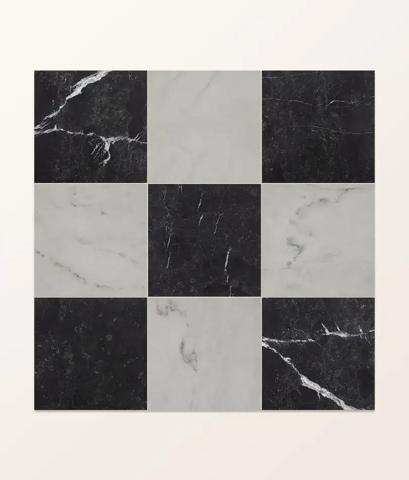 Versailles Honed Noir Marble 45.7x45.7cm
