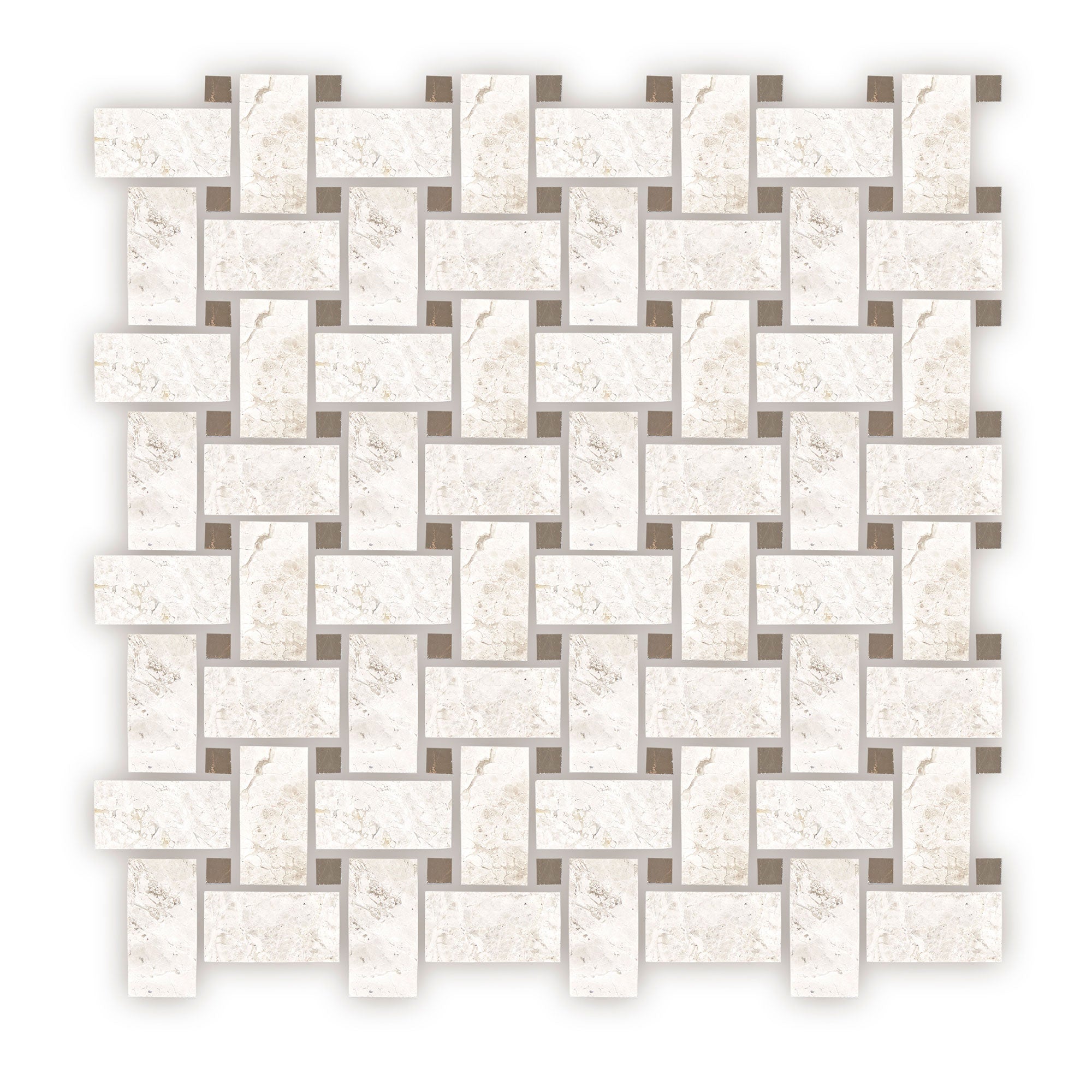 Westhampton Basketweave Limestone Mosaic 31x31cm