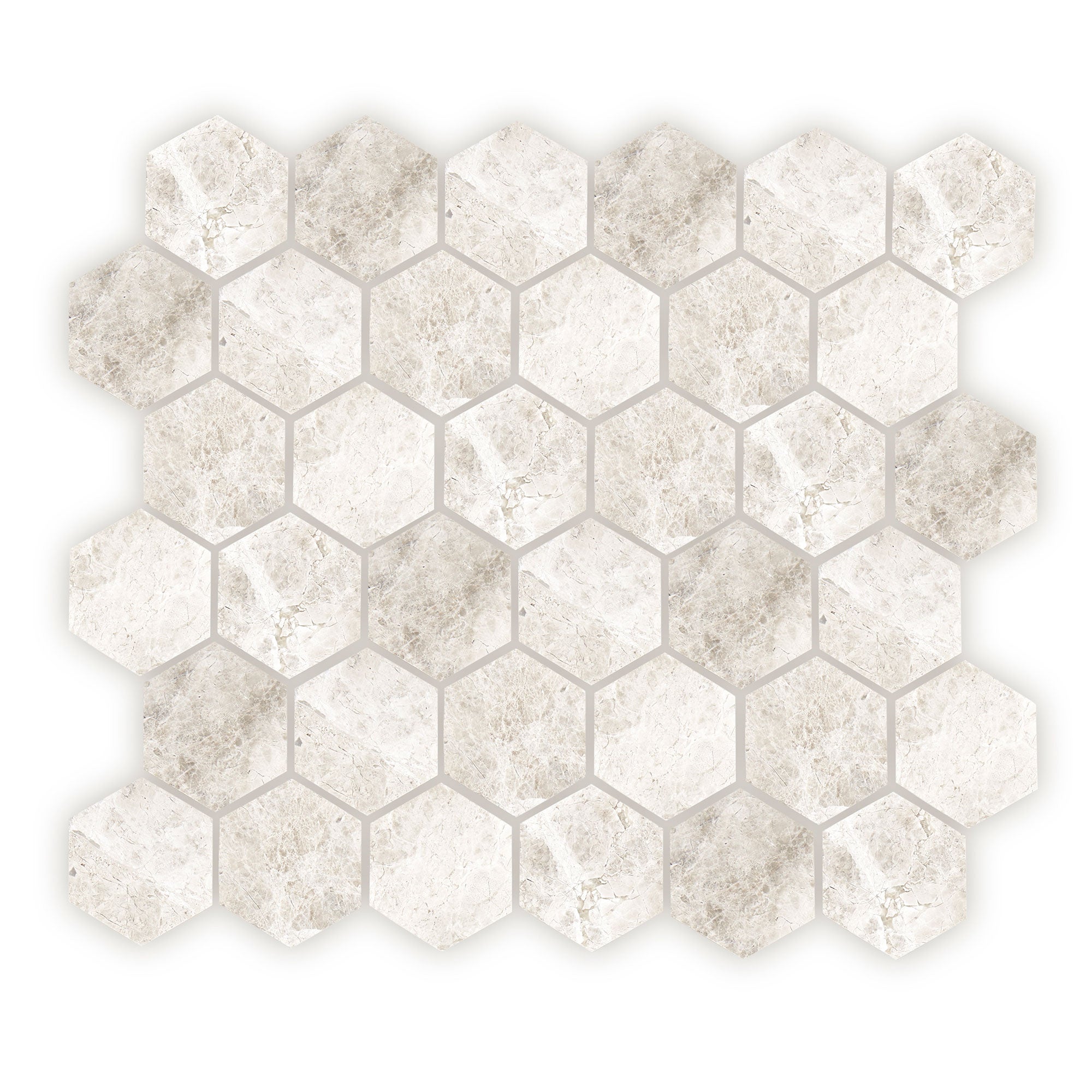 Westhampton Hexagon Limestone Mosaic 26x30cm