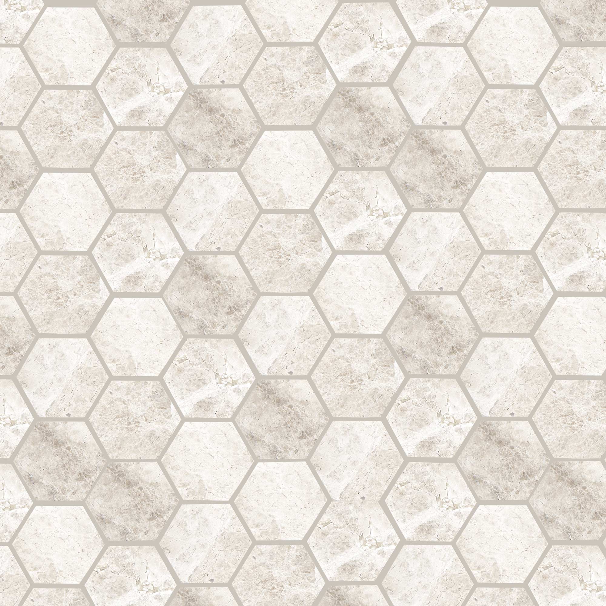 Westhampton Hexagon Limestone Mosaic 26x30cm